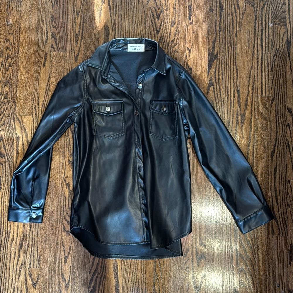 Leather coat